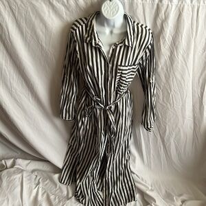 Grey & White stripe dress